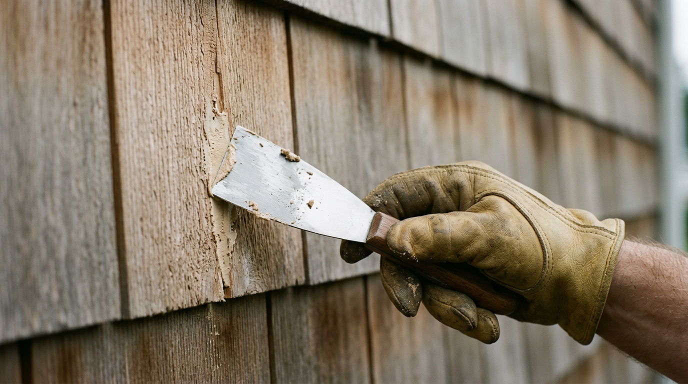 A close-up of a House Spouse handyman performing exterior property maintenance on a Redmond, WA home.