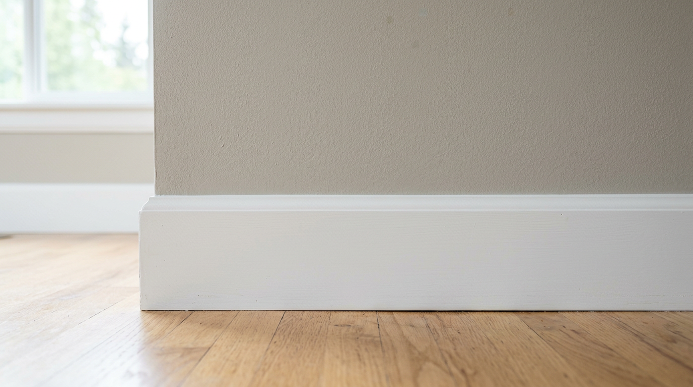 A clean paint line on an interior wall after a professional interior painting job in a Mercer Island home.